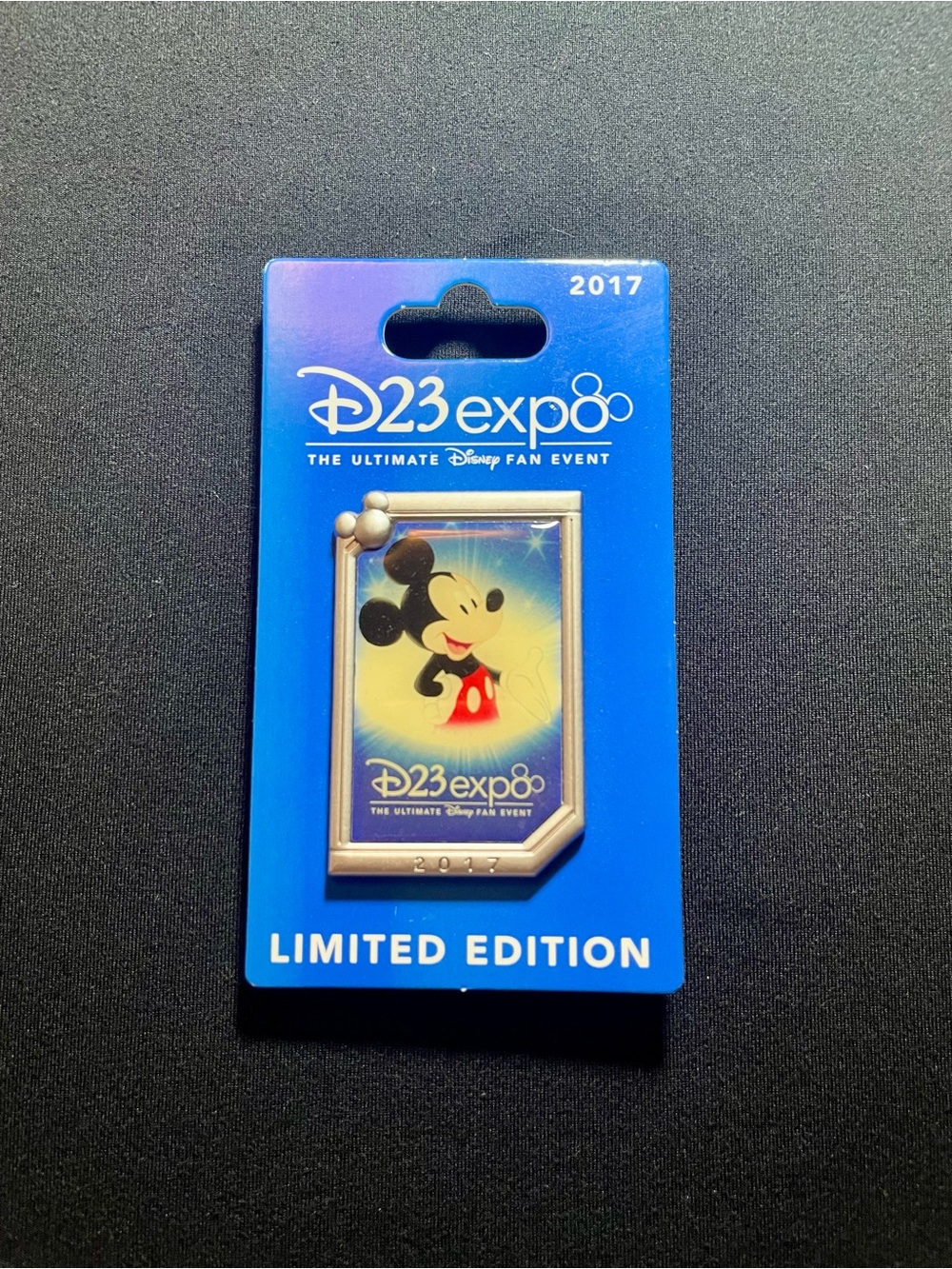 Disney D23 Expo 2017 Mickey Mouse Pin - Blue, Yellow, Red